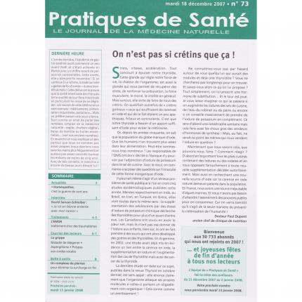 PRATIQUES DE SANTE - n°73 – 18 décembre 2007 Sommaire - Bouquinerie en ligne culture okaz