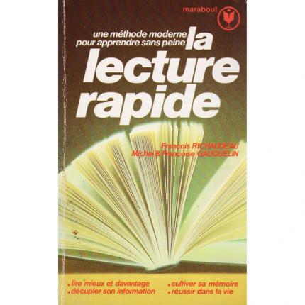 RICHAUDEAU François, La lecture rapide – Marabout 1989 Face - Bouquinerie en ligne culture okaz