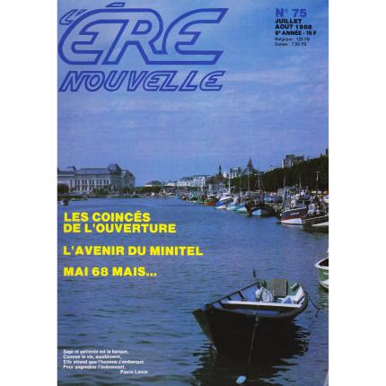 L’ERE NOUVELLE N° 75 Juillet/Août 1988 Face - Bouquinerie en ligne culture okaz