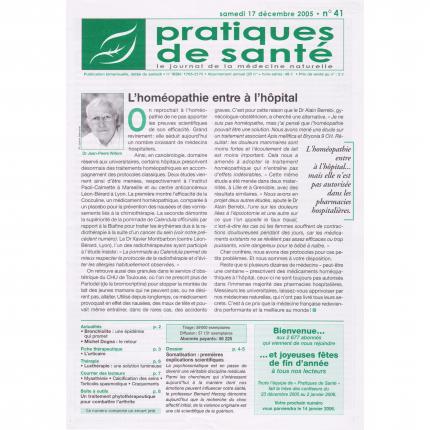 PRATIQUES DE SANTE n°41 – 17 décembre 2005 Sommaire - Bouquinerie en ligne culture okaz