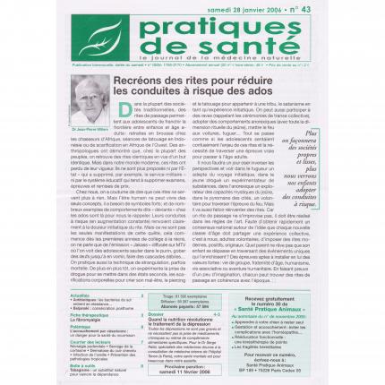 PRATIQUES DE SANTE n°43 – 28 janvier 2006 Sommaire - Bouquinerie en ligne culture okaz