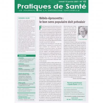 PRATIQUES DE SANTE n°62 – 13 janvier 2007 Sommaire - Bouquinerie en ligne culture okaz