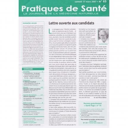 PRATIQUES DE SANTE - n°65 – 17 mars 2007 Sommaire - Bouquinerie en ligne culture okaz