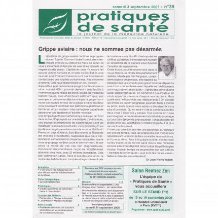 PRATIQUES DE SANTE n°35 – 03 septembre 2005 Face - Bouquinerie en ligne culture okaz